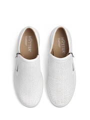 Hotter White Standard Fit Daisy Slip On/Zip Trainers - Image 2 of 4