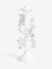 Shabby Chic by Rachel Ashwell® White Metal Distressed Flower Taper Holder - Image 4 of 5