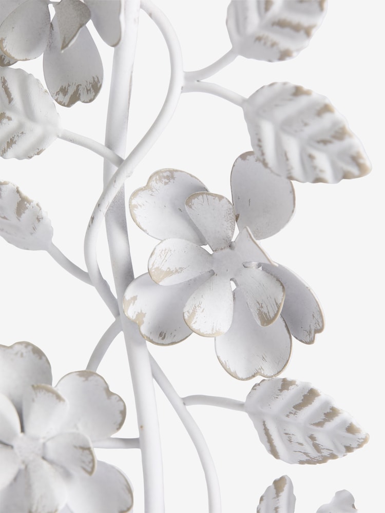 Shabby Chic by Rachel Ashwell® White Metal Distressed Flower Taper Holder - Image 5 of 5