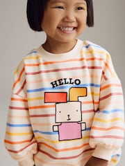 Cream Rainbow Stripe Sweatshirt (3mths-7yrs) - Image 1 of 7