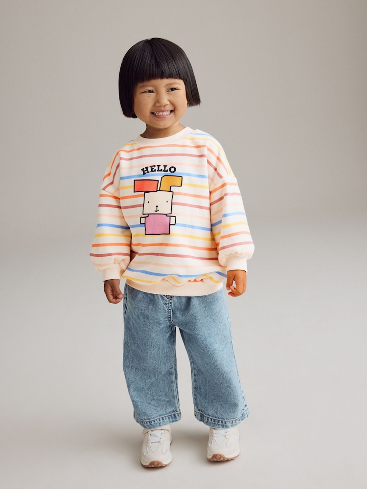 Regenbogenstreifen, Creme - Sweatshirt (3 Monate bis 7 Jahre) - Bild 2 von 7 Regenbogenstreifen, Creme - Sweatshirt (3 Monate bis 7 Jahre) - Bild 2 von 7