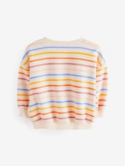 Cream Rainbow Stripe Sweatshirt (3mths-7yrs) - Image 5 of 7