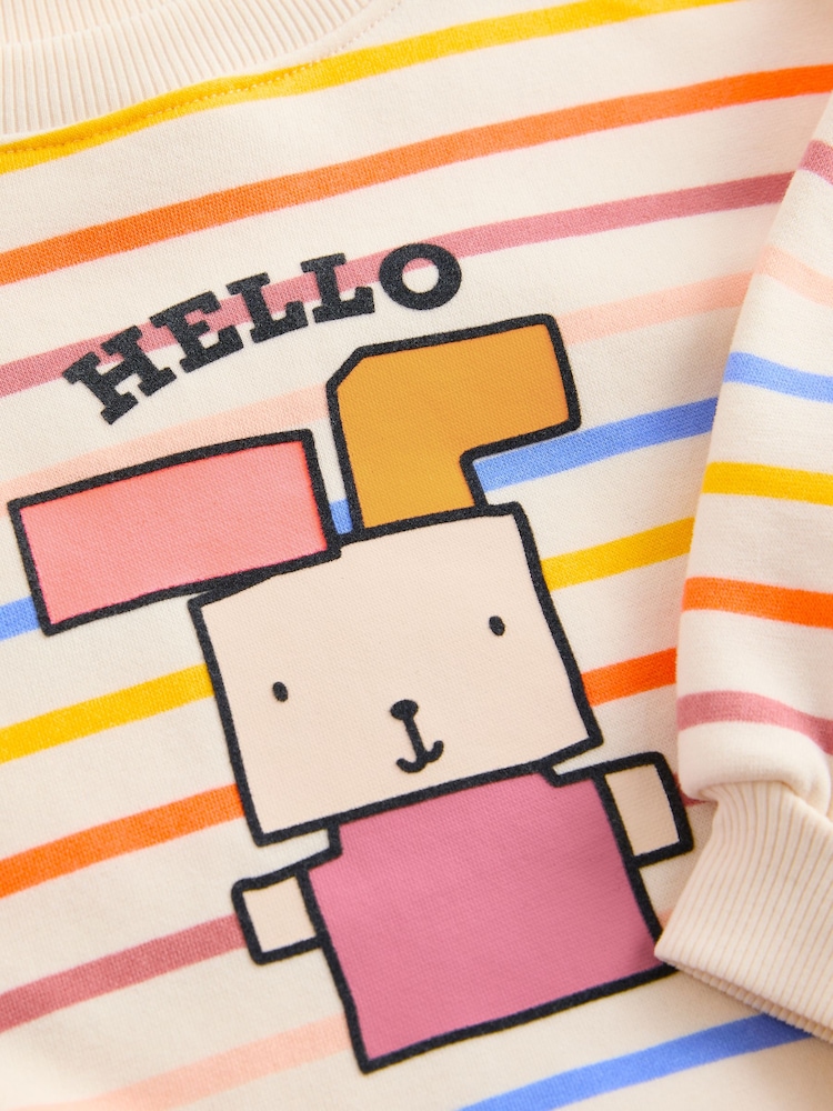 Cream Rainbow Stripe Sweatshirt (3mths-7yrs) - Image 7 of 7