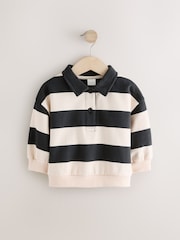 Black Stripe Rugby 100% Cotton Top (3mths-7yrs) - Image 4 of 8