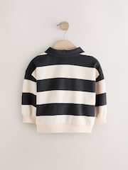 Black Stripe Rugby 100% Cotton Top (3mths-7yrs) - Image 5 of 8