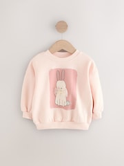 Pink Bunny Crew Sweatshirt (3mths-7yrs) - Image 5 of 8