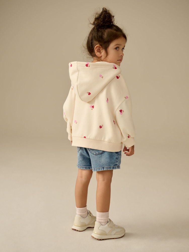 Cream Imprimé cerises - Sweat à capuche (3mths-7yrs) - Image 3 of 8