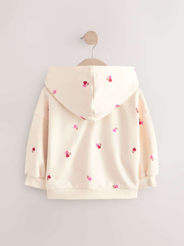 Cream Imprimé cerises - Sweat à capuche (3mths-7yrs) - Image 6 of 8