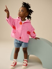 Pink Apple Print Hoodie (3mths-7yrs) - Image 2 of 7