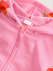 Pink Apple Print Hoodie (3mths-7yrs) - Image 6 of 7
