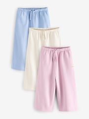 Več - v širokem kroju; s širokimi hlačnicami lahke hlače za prosti čas 3 Pack (3mths-7yrs) - Slika 1 iz 7