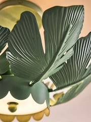 Nina Campbell Green Banyan Flush Ceiling Light - Image 3 of 4