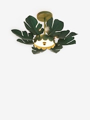 Nina Campbell Green Banyan Flush Ceiling Light - Image 4 of 4