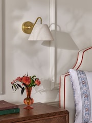 Nina Campbell Cream/Brass Sagano Wall Light - Image 2 of 4
