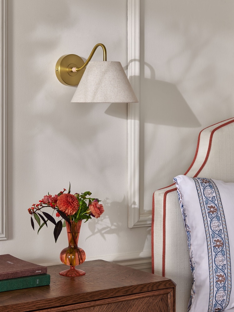 Nina Campbell Cream/Brass Sagano Wall Light - Image 2 of 4