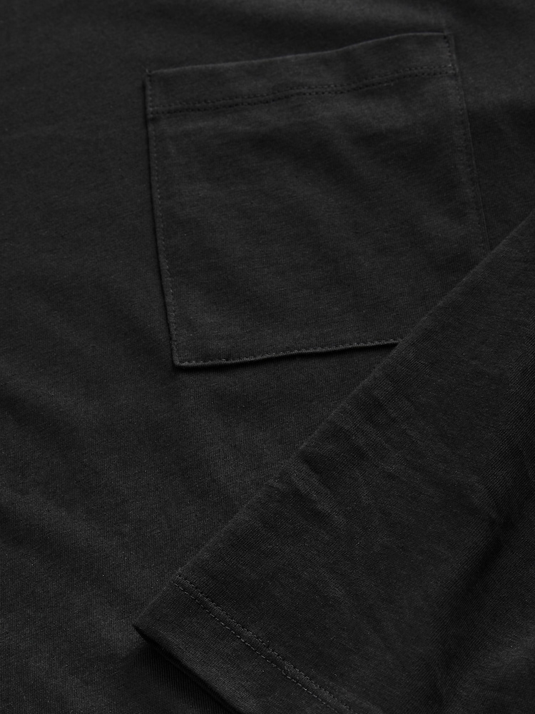 Musta/harmaa - Pitkä hiha Cuffed 100% puuvillaa pyjama - Kuva 10 / 10