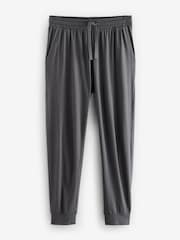 Musta/harmaa - Pitkä hiha Cuffed 100% puuvillaa pyjama - Kuva 8 / 10