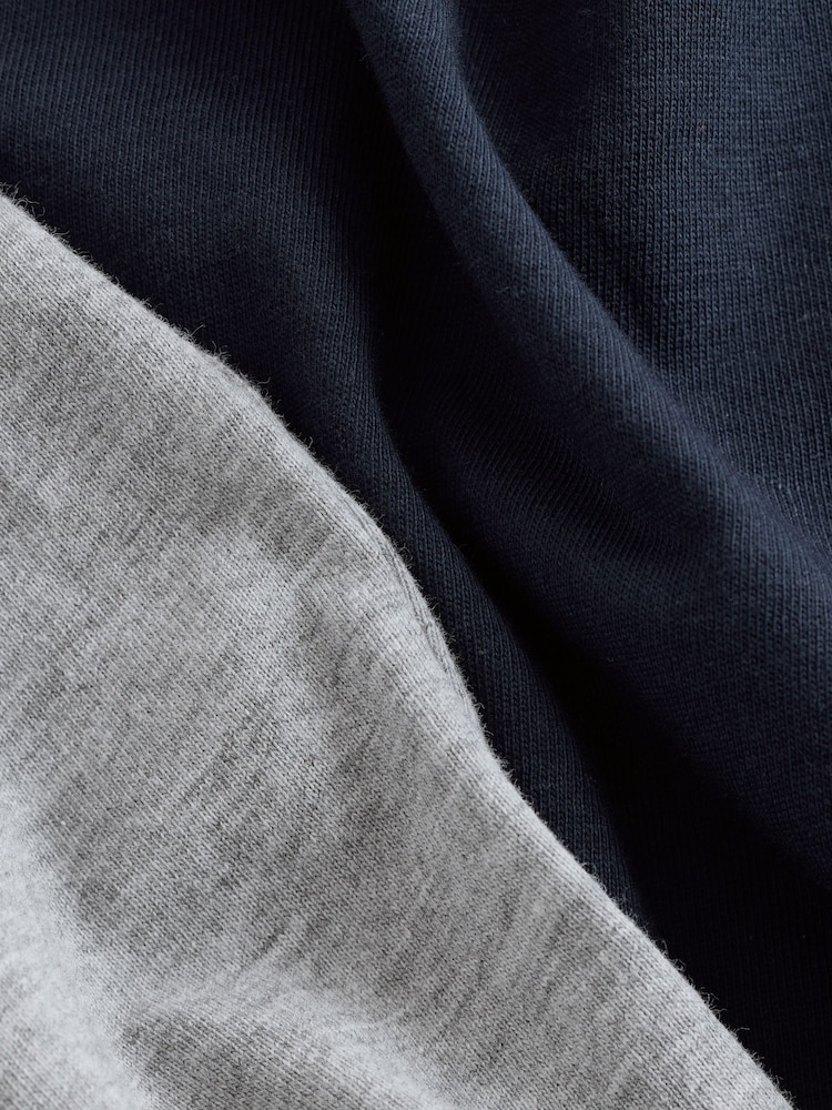 Bleu/Gris - Ensemble short de pyjama en jersey - Image 11 of 13