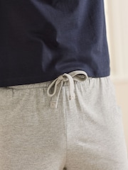 Blue/Grey Jersey Pyjamas Shorts Set - Image 6 of 13