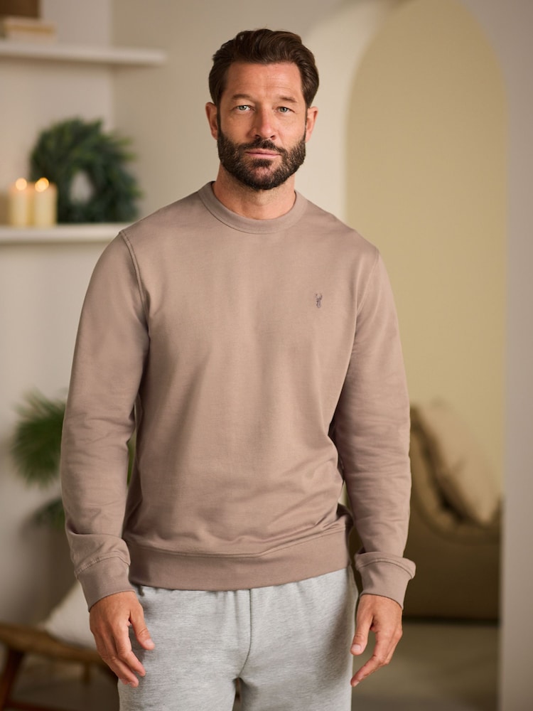 Neutral 100% Cotton Lightweight Crew Neck Sweatshirt - Image 1 of 9