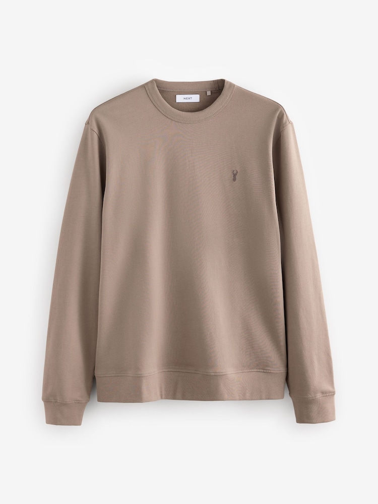 neutre - Sweat 100% coton léger Col rond - Image 7 of 9