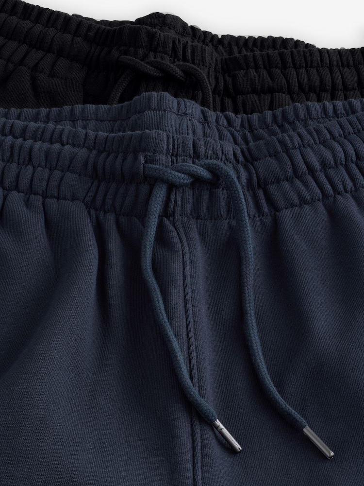 Black/Navy Blue Heavyweight Joggers 2 Pack - Image 13 of 13