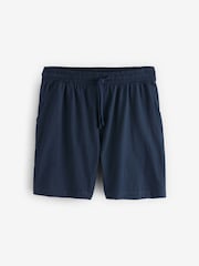 Navy Blue/Tan V-Neck Jersey Pyjamas 100% Cotton Shorts Set 3 Pack - Image 6 of 9