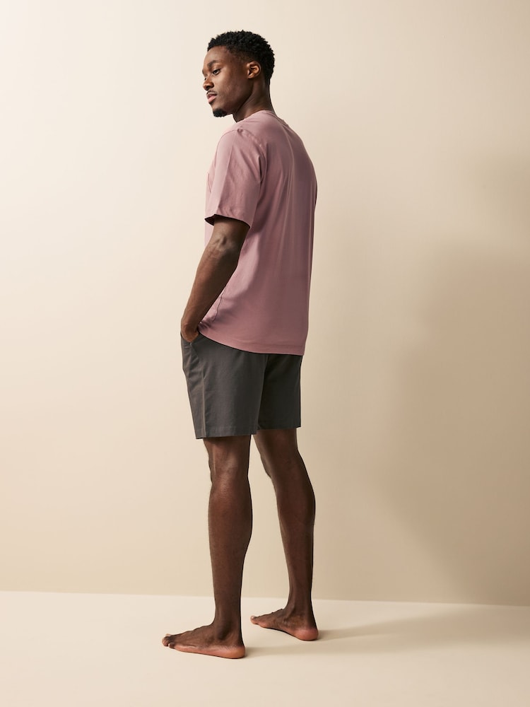 Green/Neutral Jersey Short Pyjamas 2 Pack - Image 4 of 13