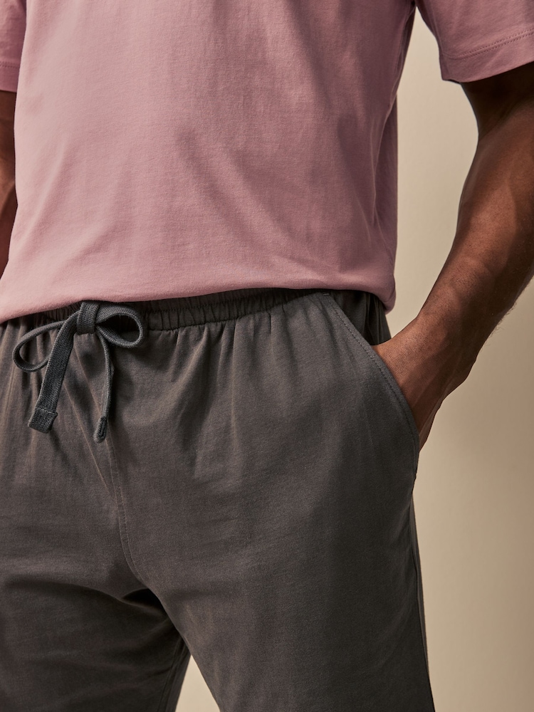 Green/Neutral Jersey Short Pyjamas 2 Pack - Image 6 of 13