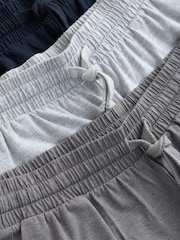 Navy Blue/Grey/Blue Jersey Pyjamas Shorts Set 3 Pack - Image 16 of 17