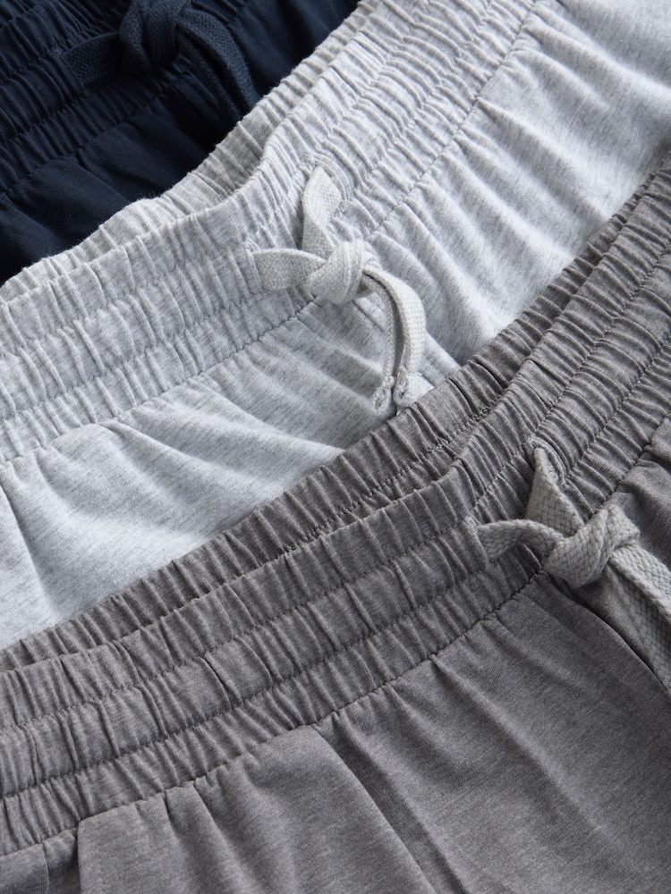 Bleu marine/Gris/Bleu - Ensemble pyjama short en jersey 3 Pack - Image 16 of 17