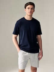 Navy Blue/Grey/Blue Jersey Pyjamas Shorts Set 3 Pack - Image 5 of 17