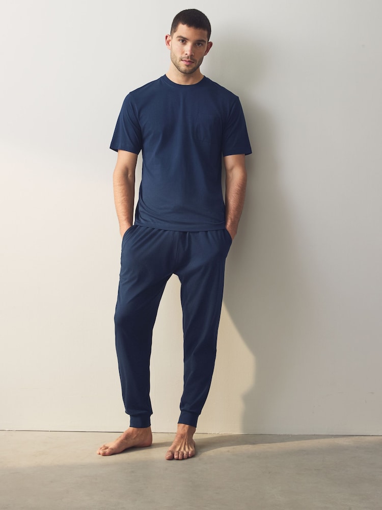 Marineblau/Grau - Pyjama mit Bündchen, 2er-Pack - Bild 2 von 12 Marineblau/Grau - Pyjama mit Bündchen, 2er-Pack - Bild 2 von 12