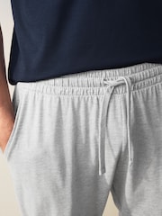 Navy Blue/Grey Marl Cuffed Jersey Pyjamas Set - Image 5 of 10