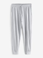 Navy Blue/Grey Marl Cuffed Jersey Pyjamas Set - Image 8 of 10