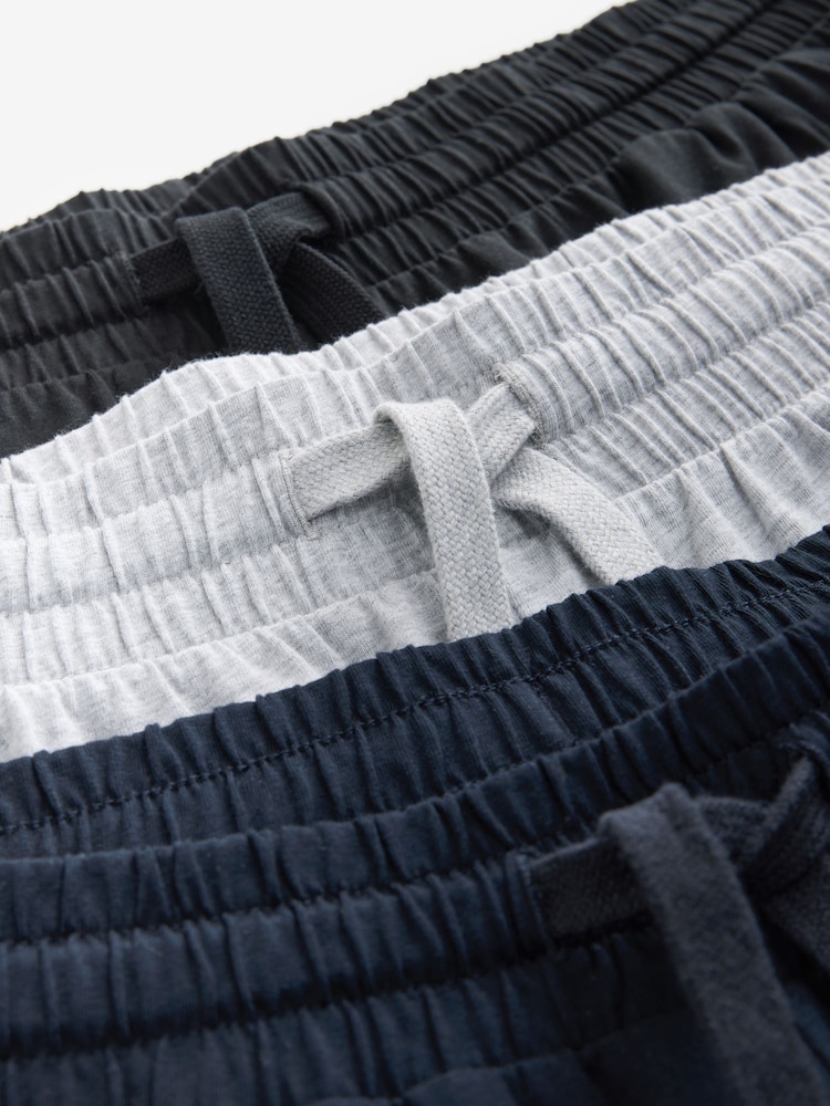 Bleu marine/gris - Cuffed 100% Cotton Pyjamas 3 Pack - Image 13 of 14