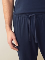 Bleu marine/gris - Cuffed 100% Cotton Pyjamas 3 Pack - Image 6 of 14