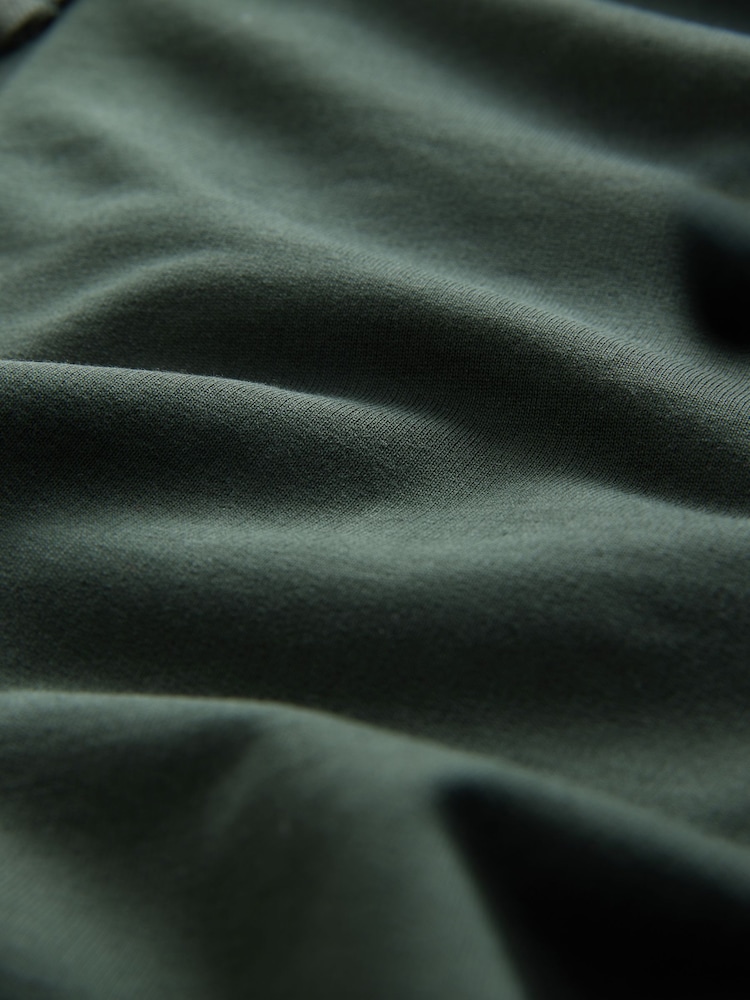 Vert kaki - 100% Cotton Lightweight Zip Up Sweat-shirt à capuche - Image 7 of 7