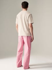 Red Stripe Woven 100% Cotton Pyjamas Set - Image 2 of 9