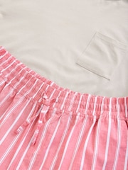 Red Stripe Woven 100% Cotton Pyjamas Set - Image 8 of 9