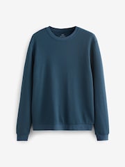 Teal Blue Soft Waffle Long Sleeve Pyjamas Set - Image 10 of 14