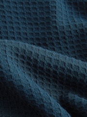 Teal Blue Soft Waffle Long Sleeve Pyjamas Set - Image 12 of 14