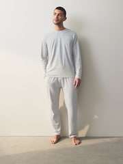 Bleu marine/gris - Ensemble pyjama en jersey à manches longues - Image 3 de 12