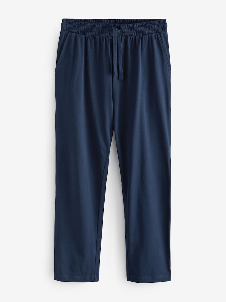 Navy Blue/Grey Long Sleeve Jersey Pyjamas Set - Image 9 of 12