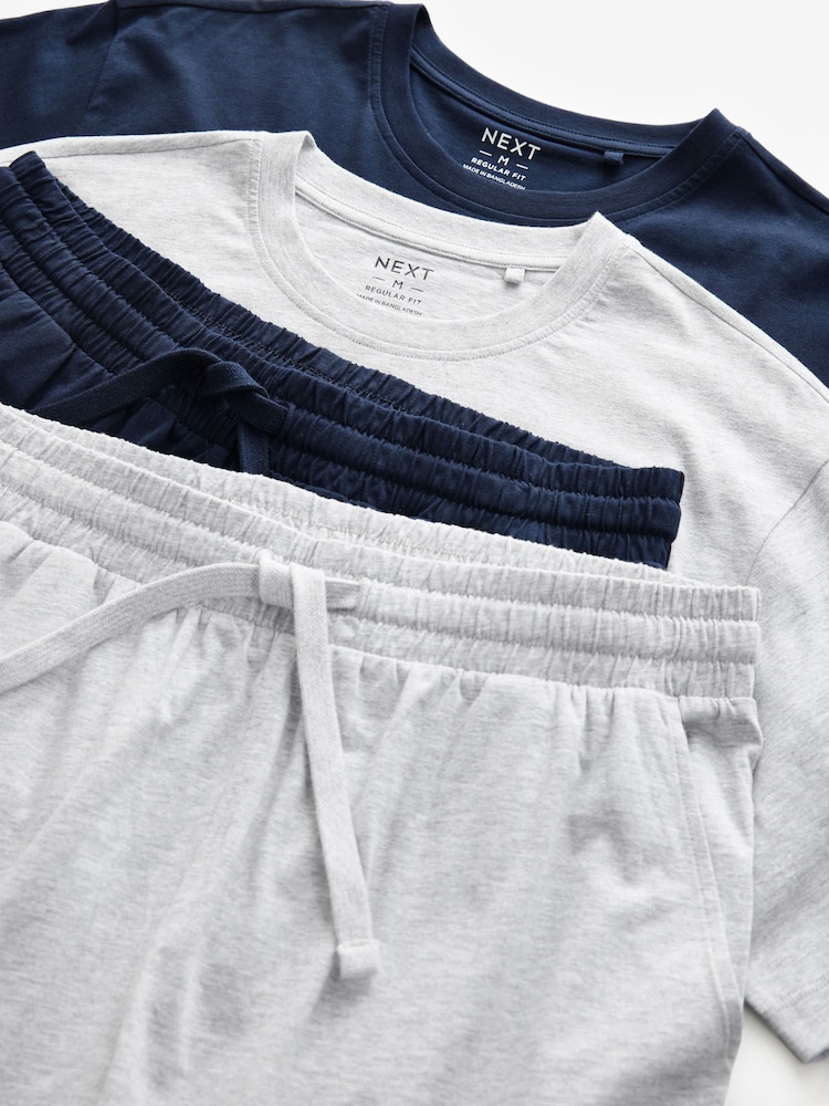 Bleu marine/gris - Ensemble de pyjamas courts en jersey 2 Lot - Image 12 of 13