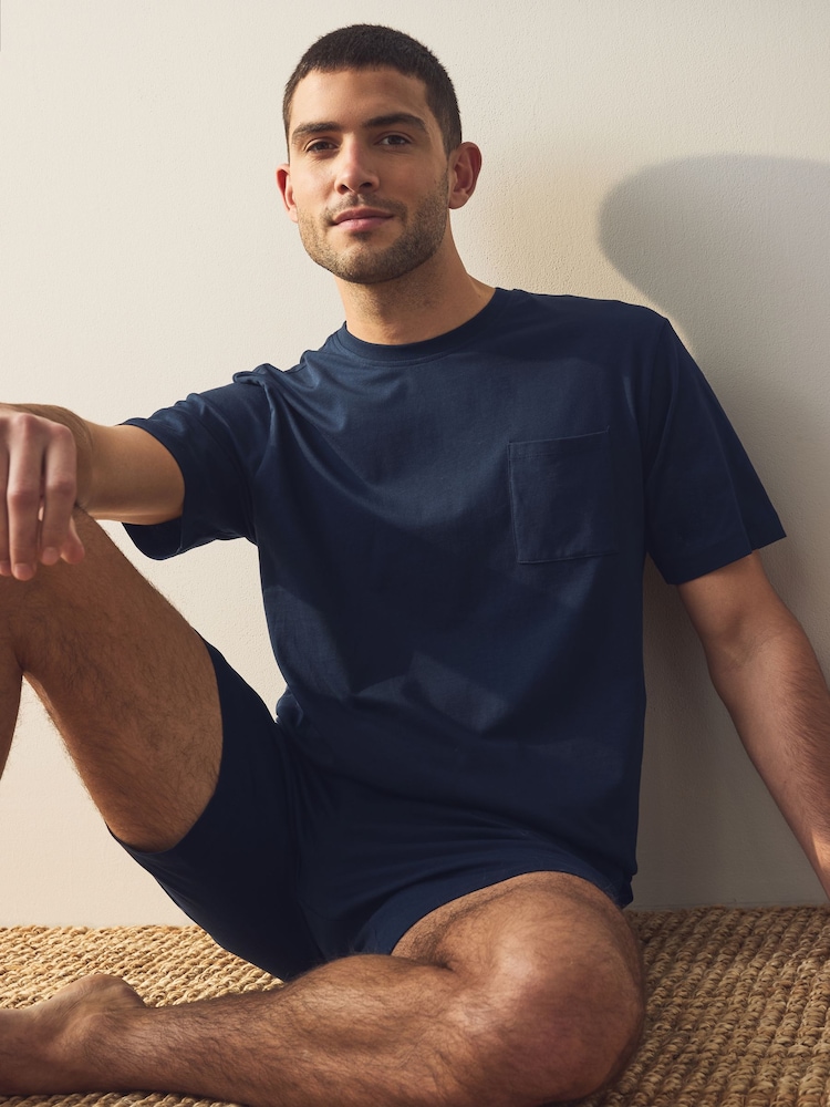 Bleu marine/gris - Ensemble de pyjamas courts en jersey 2 Lot - Image 5 of 13
