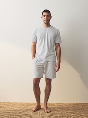 Navy Blue/Grey Jersey Short Pyjamas Set 2 Pack - Image 7 of 13