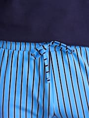Blue Stripe Short Sleeve Jersey Pyjamas Set - Image 4 of 10