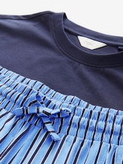 Blue Stripe Short Sleeve Jersey Pyjamas Set - Image 9 of 10