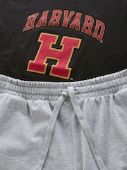 Black/Grey Harvard Jersey Short Pyjama Set - Image 10 of 11